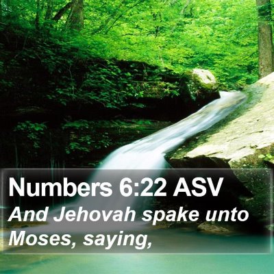 Numbers 6:22 ASV Bible Verse Image