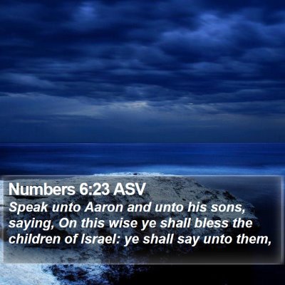 Numbers 6:23 ASV Bible Verse Image
