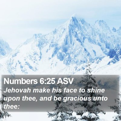 Numbers 6:25 ASV Bible Verse Image