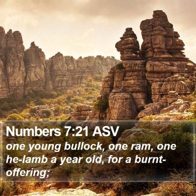 Numbers 7:21 ASV Bible Verse Image