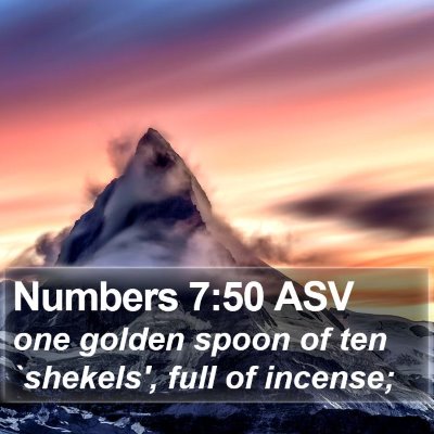 Numbers 7:50 ASV Bible Verse Image