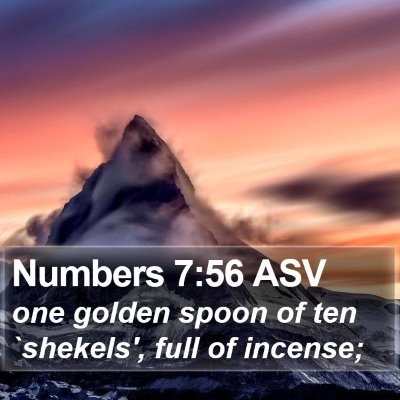 Numbers 7:56 ASV Bible Verse Image
