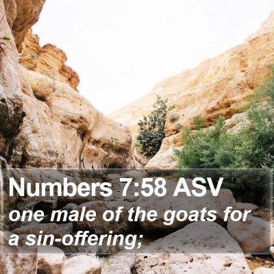 Numbers 7:58 ASV Bible Verse Image