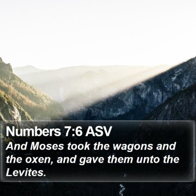 Numbers 7:6 ASV Bible Verse Image