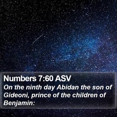 Numbers 7:60 ASV Bible Verse Image