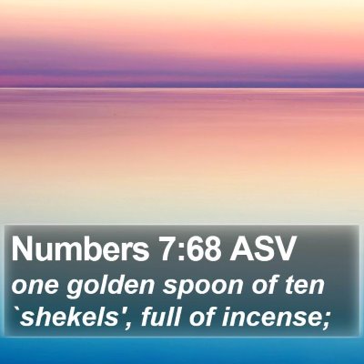 Numbers 7:68 ASV Bible Verse Image