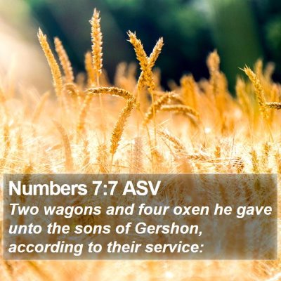 Numbers 7:7 ASV Bible Verse Image