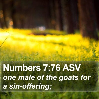 Numbers 7:76 ASV Bible Verse Image