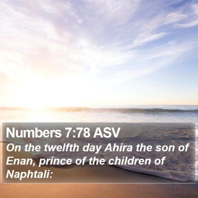 Numbers 7:78 ASV Bible Verse Image