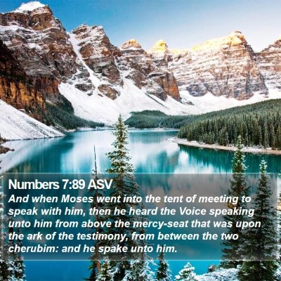 Numbers 7:89 ASV Bible Verse Image