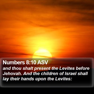 Numbers 8:10 ASV Bible Verse Image