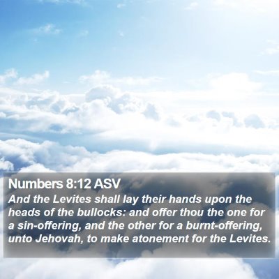 Numbers 8:12 ASV Bible Verse Image