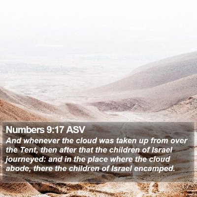 Numbers 9:17 ASV Bible Verse Image