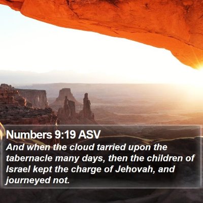 Numbers 9:19 ASV Bible Verse Image