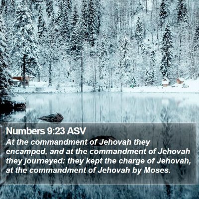 Numbers 9:23 ASV Bible Verse Image