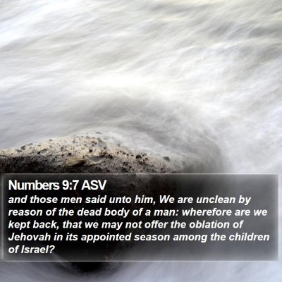 Numbers 9:7 ASV Bible Verse Image