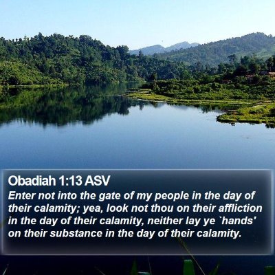 Obadiah 1:13 ASV Bible Verse Image
