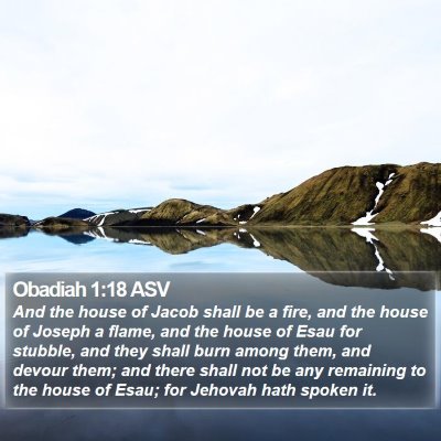 Obadiah 1:18 ASV Bible Verse Image