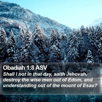 Obadiah 1:8 ASV Bible Verse Image
