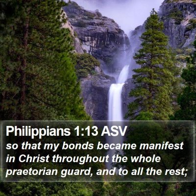 Philippians 1:13 ASV Bible Verse Image