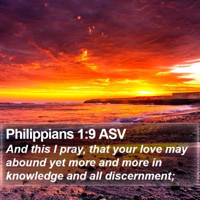 Philippians 1:9 ASV Bible Verse Image