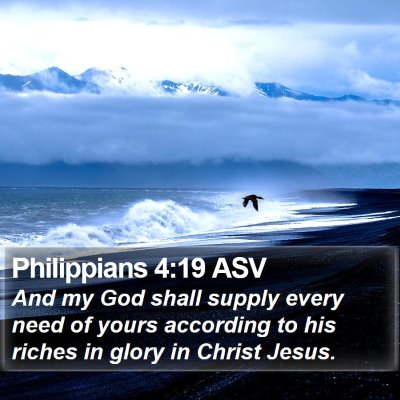 Philippians 4:19 ASV Bible Verse Image