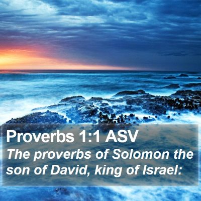 Proverbs 1:1 ASV Bible Verse Image
