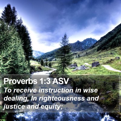 Proverbs 1:3 ASV Bible Verse Image