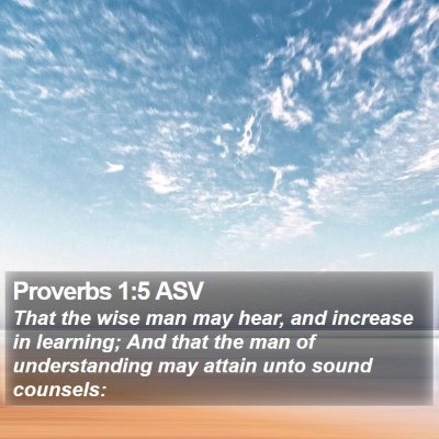 Proverbs 1:5 ASV Bible Verse Image