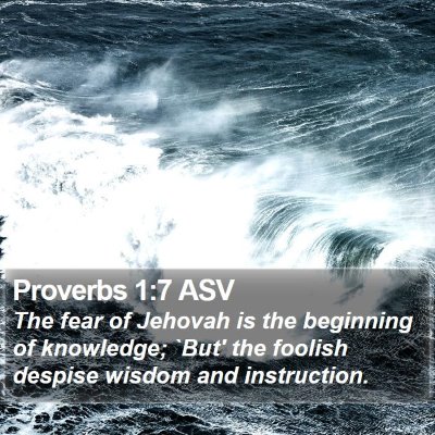 Proverbs 1:7 ASV Bible Verse Image