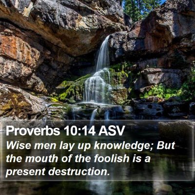 Proverbs 10:14 ASV Bible Verse Image