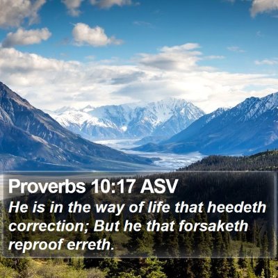 Proverbs 10:17 ASV Bible Verse Image
