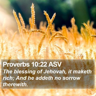 Proverbs 10:22 ASV Bible Verse Image