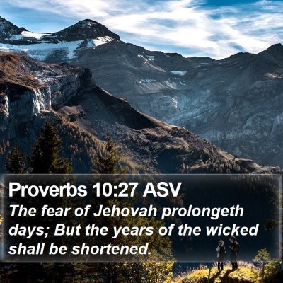 Proverbs 10:27 ASV Bible Verse Image