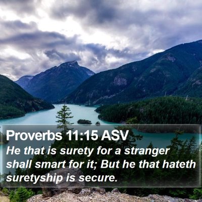 Proverbs 11:15 ASV Bible Verse Image