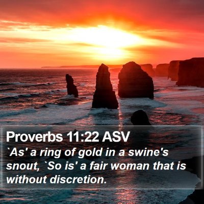 Proverbs 11:22 ASV Bible Verse Image