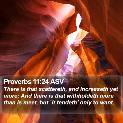 Proverbs 11:24 ASV Bible Verse Image