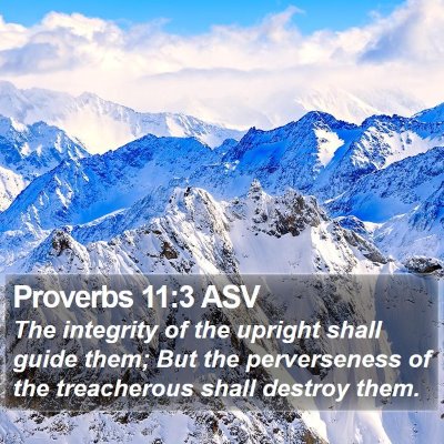 Proverbs 11:3 ASV Bible Verse Image