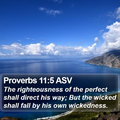 Proverbs 11:5 ASV Bible Verse Image