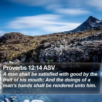 Proverbs 12:14 ASV Bible Verse Image