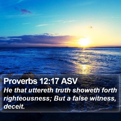 Proverbs 12:17 ASV Bible Verse Image