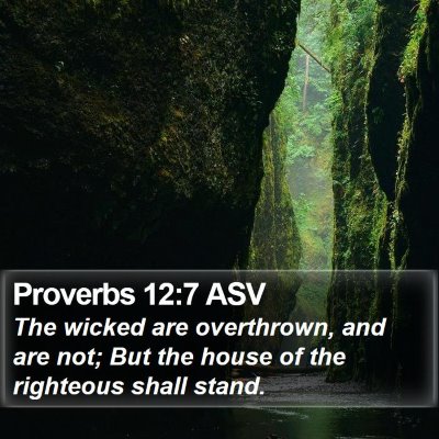 Proverbs 12:7 ASV Bible Verse Image