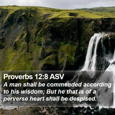 Proverbs 12:8 ASV Bible Verse Image
