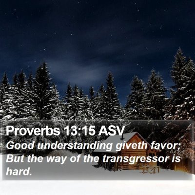 Proverbs 13:15 ASV Bible Verse Image