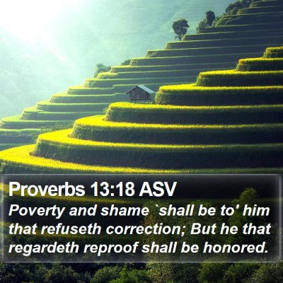 Proverbs 13:18 ASV Bible Verse Image