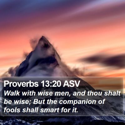 Proverbs 13:20 ASV Bible Verse Image