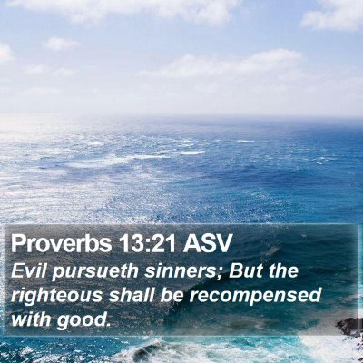Proverbs 13:21 ASV Bible Verse Image