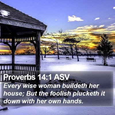 Proverbs 14:1 ASV Bible Verse Image