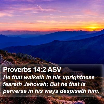 Proverbs 14:2 ASV Bible Verse Image