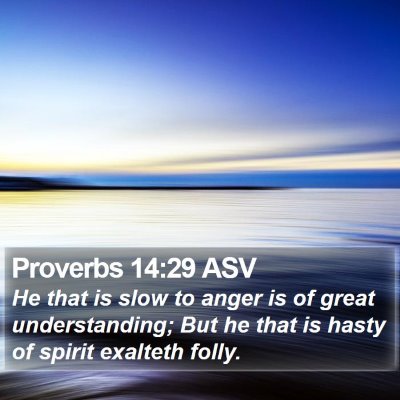 Proverbs 14:29 ASV Bible Verse Image